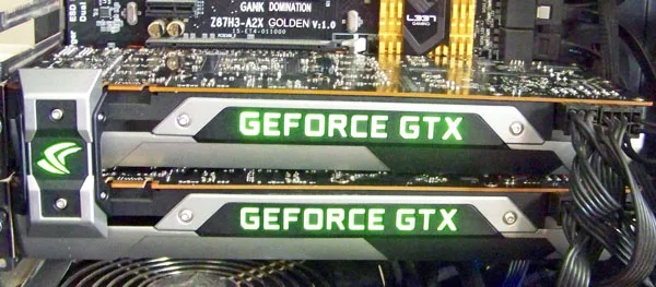 GTX 980 SLI Backplate thermals & hands on with Nvidia's lighted 