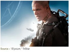 “Earth's wealthiest inhabitants fled the planet to preserve their way of life.” – Title Card, “Elysium,” TriStar, 2013