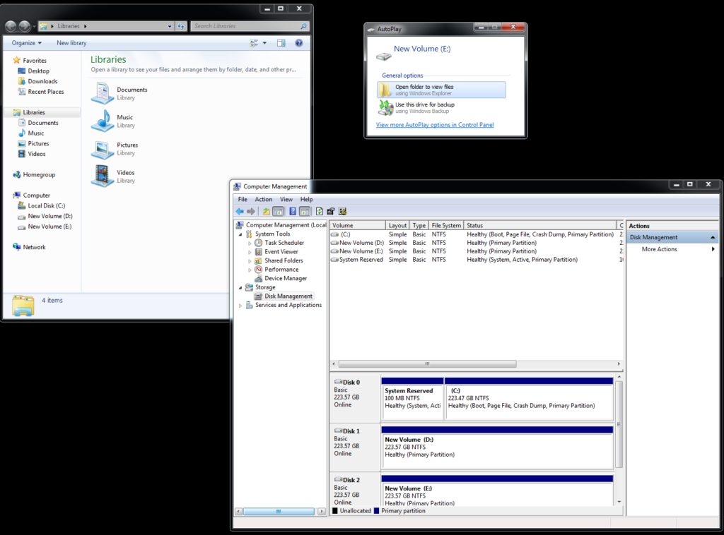 initialize drives