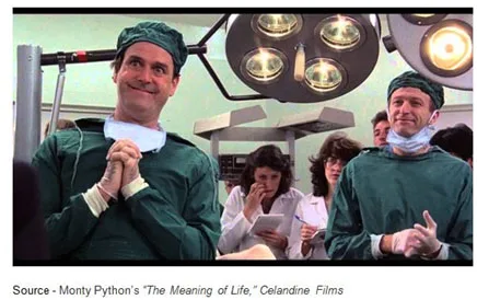 “Remember when you’re feeling very small and insecure / how amazingly unlikely is your birth / and pray that there intelligent life somewhere up in space / ‘cause there’s bugger all down here on Earth.” – Monty Python’s “The Meaning of Life,” Celandine Films, 1983