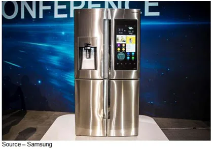 Cool Brain – With the kitchen being the center of most home life, Samsung unveiled a new refrigerator that designed to be the center of the center that captures all of the stuff going on in the kitchen. The company also advanced the idea of the TV set being the control center for your new smart home. 