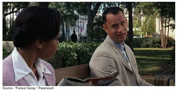““Lieutenant Dan got me invested in some kind of fruit company [Apple computer]. So then I got a call from him, saying we don’t have to worry about money no more. And I said, that’s good! One less thing.” –Forrest, “Forrest Gump,” Paramount, 1994