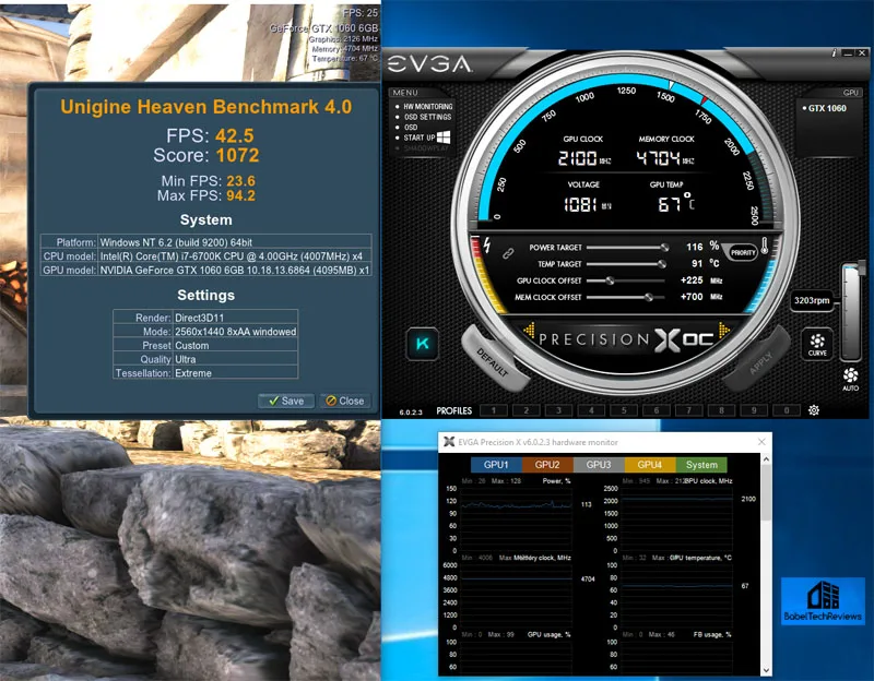 Overclocking the GTX 1060 with PrecisionX OC BabelTechReviews