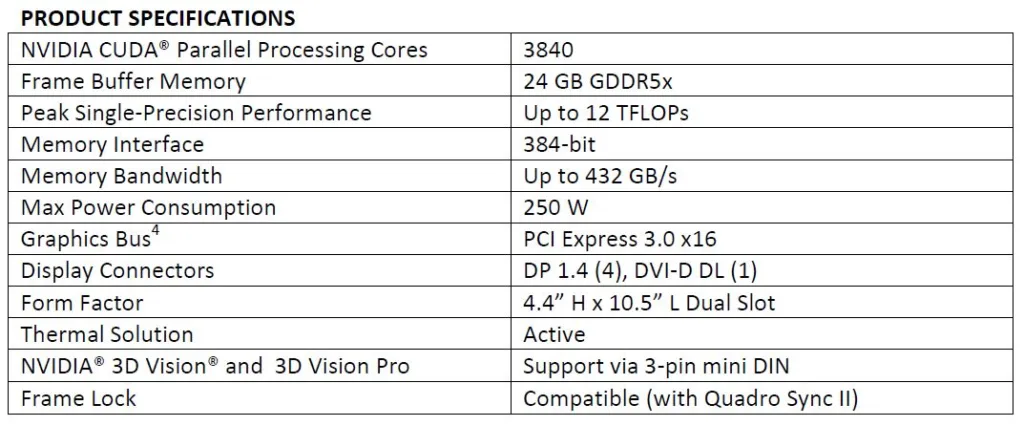 p6000 specs