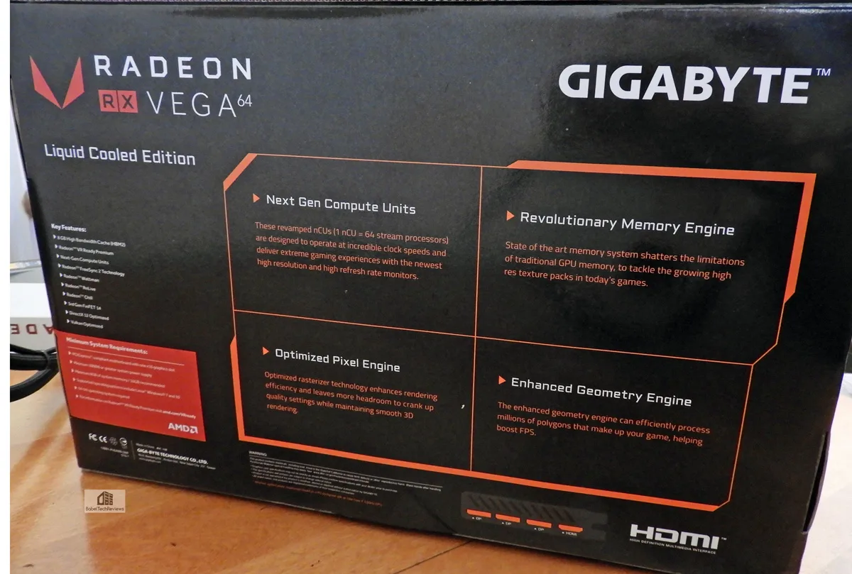 Gigabyte Vega 64 liquid box reverse