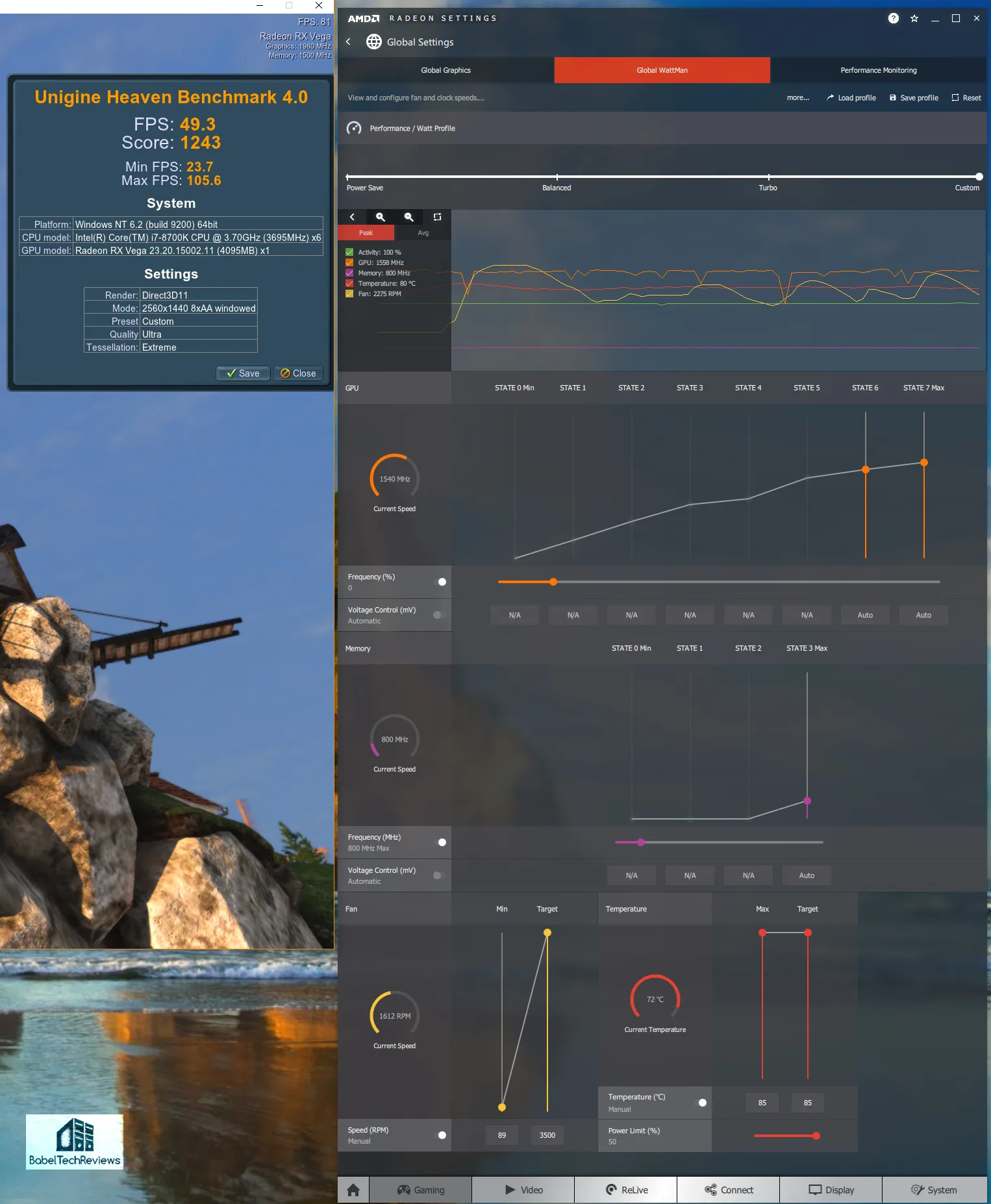 Vega discount 56 settings