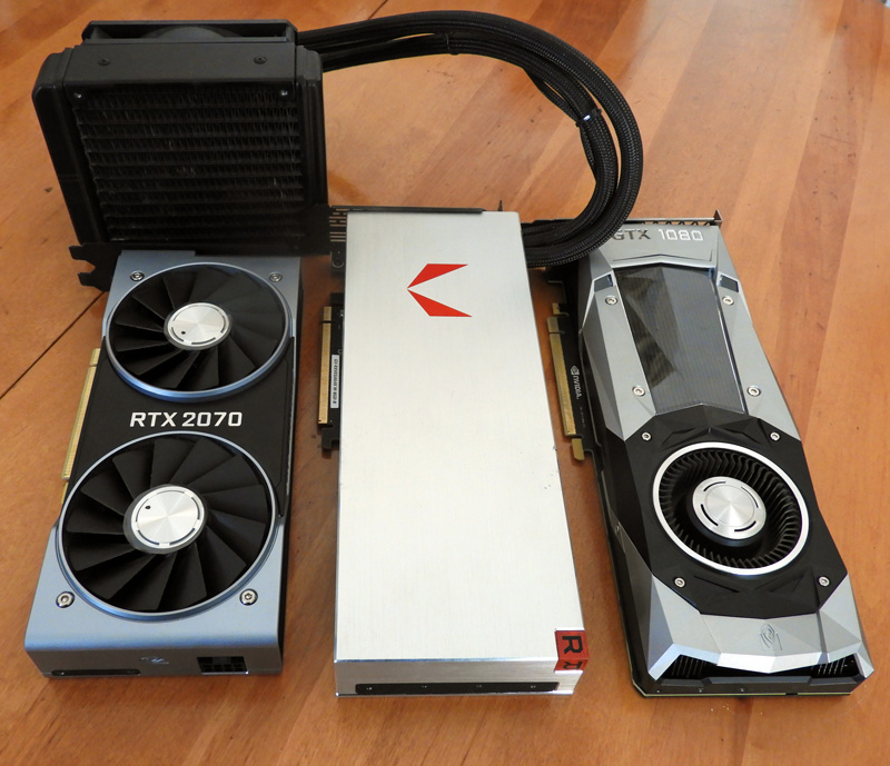 RTX 2070 vs. GTX 1080 vs. Vega 64 