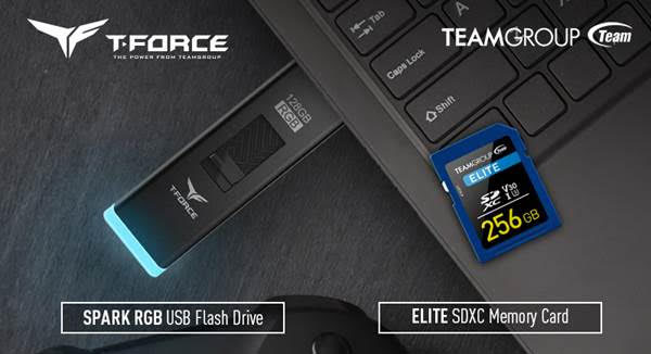TEAMGROUP Launches T-FORCE SPARK RGB USB Flash Drive and ELITE SDXC 4K HD Memory Card