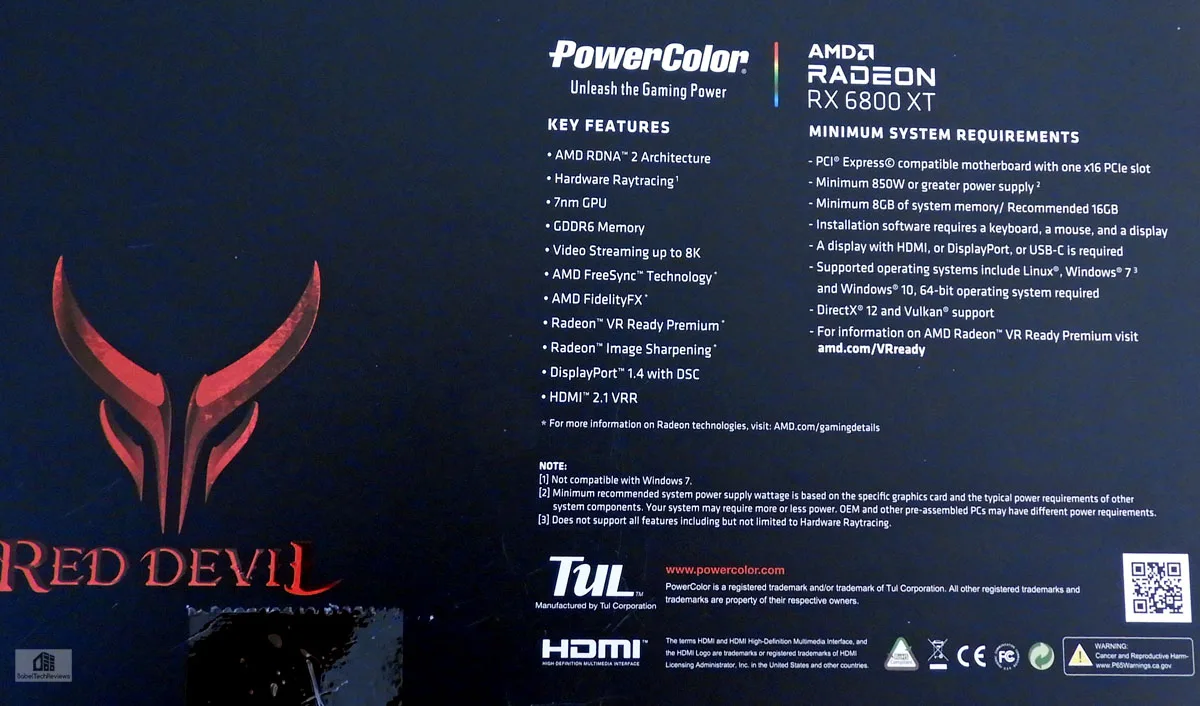 Red Devil AMD Radeon™ RX 6800 XT 16GB GDDR6 Limited Edition - PowerColor