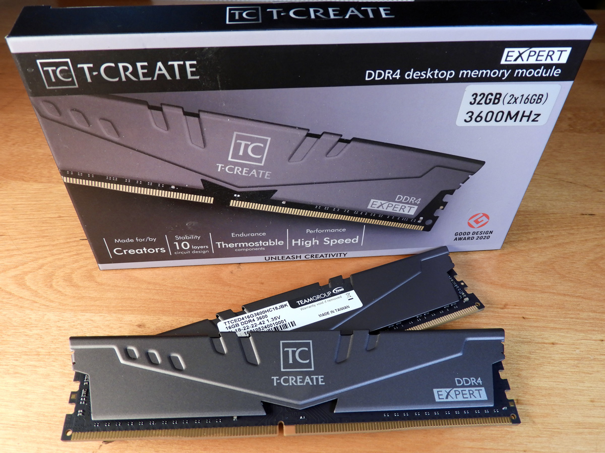 T-CREATE EXPERT 2x16GB DDR4-3600MHz CL18 Kit Review