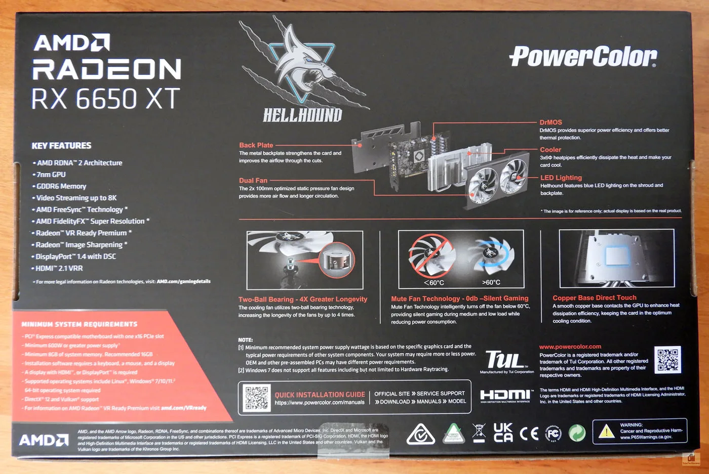 PowerColor Hellhound AMD Radeon RX 6650 XT Graphics Card with 8GB GDDR6  Memory