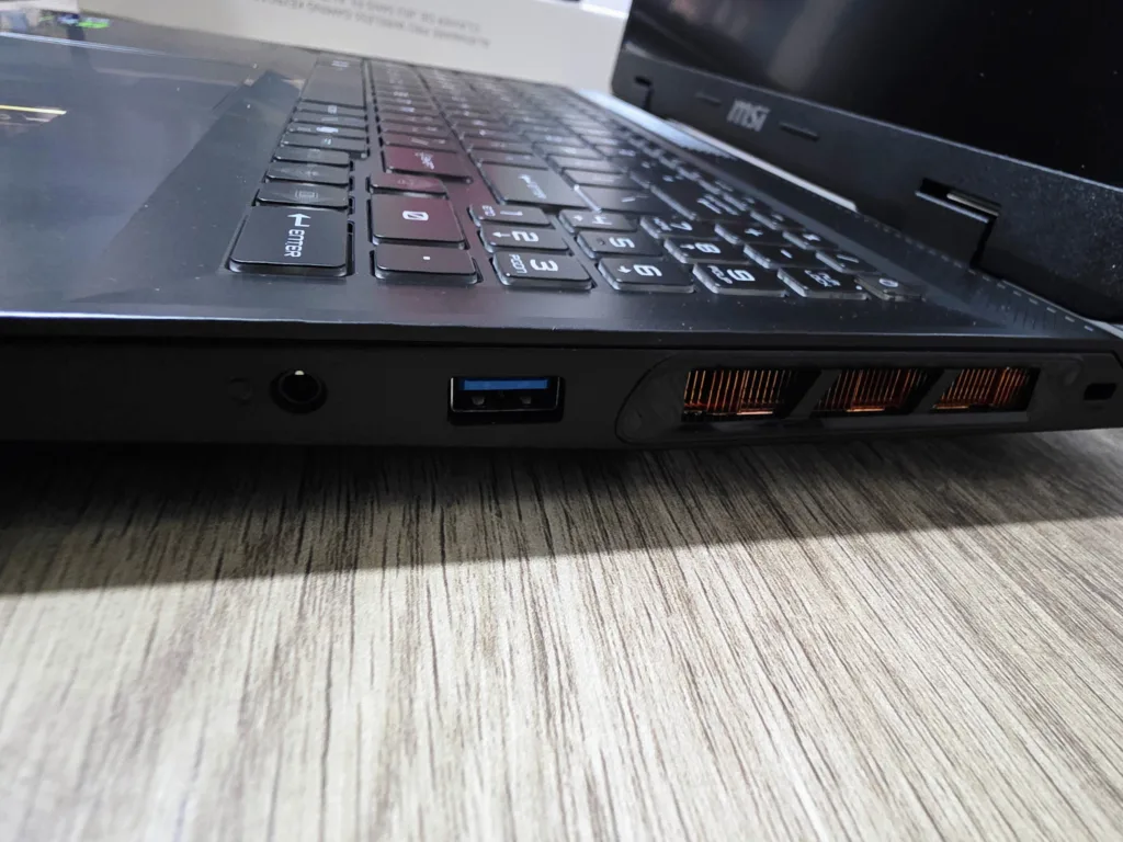 MSI Crosshair 16 HX AI — left I/O ports