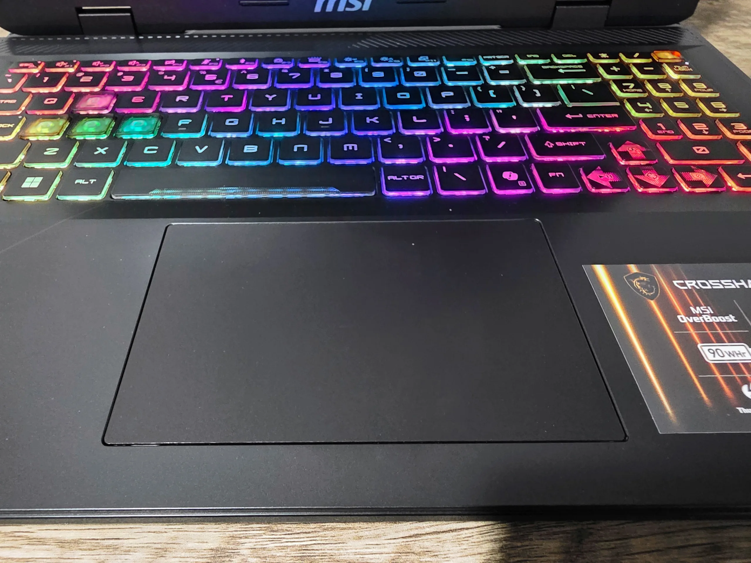 MSI Crosshair 16 HX AI — speaker grille detail