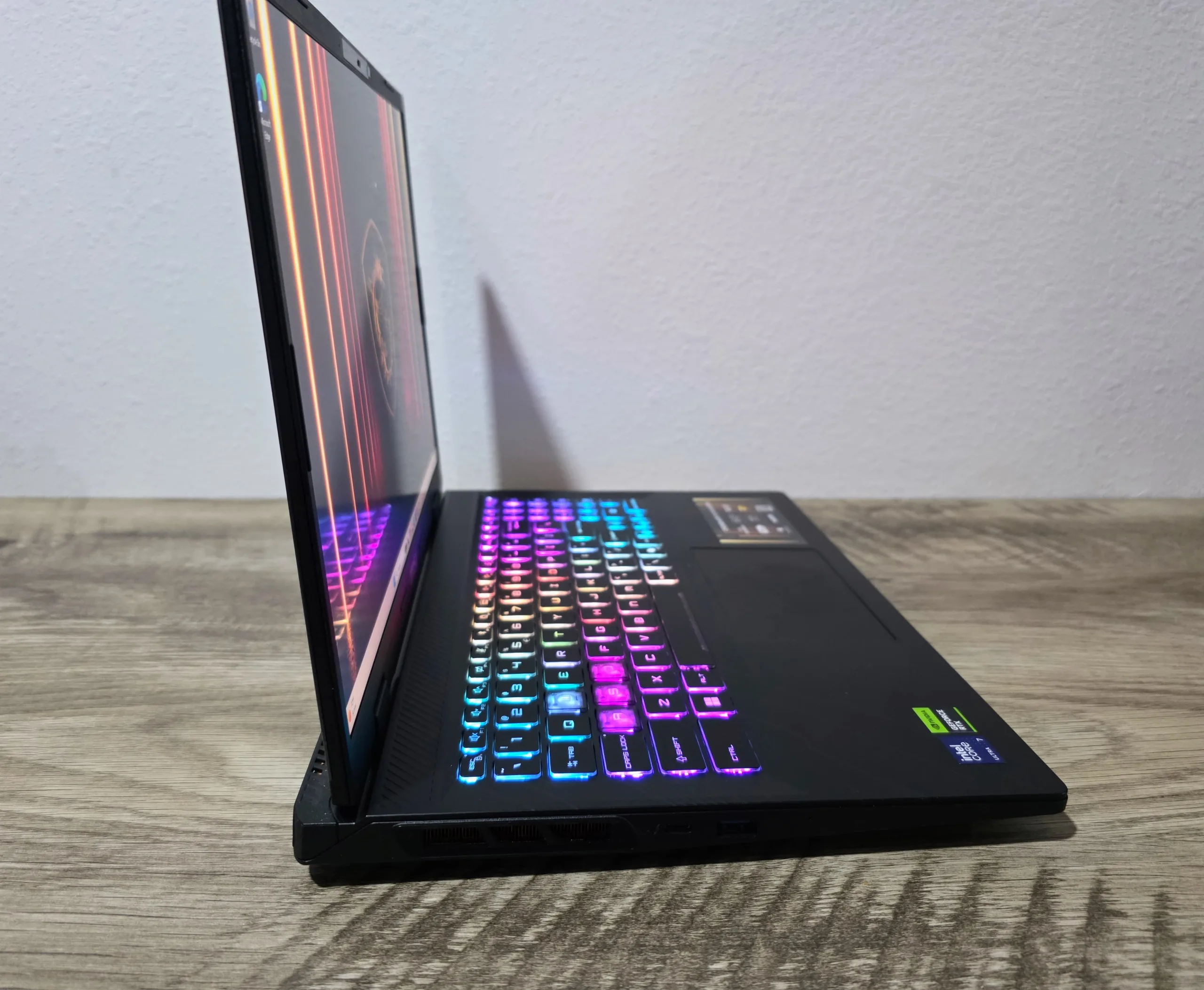 MSI Crosshair 16 HX AI — Cosmo Gray lid detail